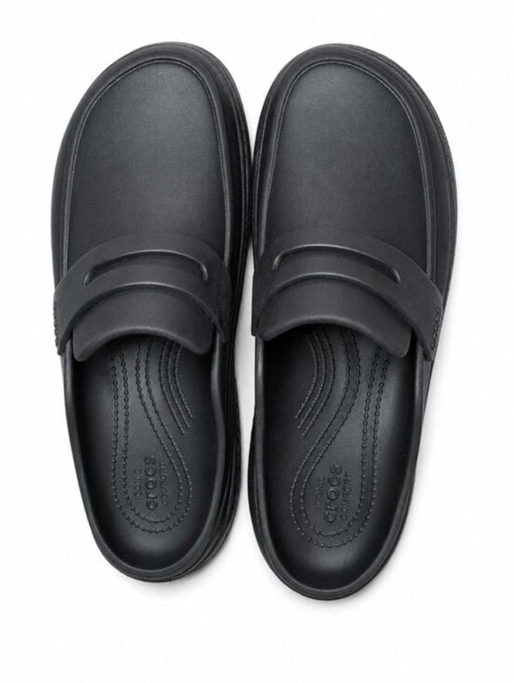 NWOB Crocs Stomp Loafer Iconic Comfort 209937-060 W 10 Men 8 Travel Rubber Blk - Picture 4 of 10